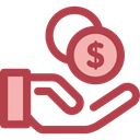 Bank, savings, Hand Gesture, Seo And Web, Money, commerce, Currency, investment, Business Sienna icon
