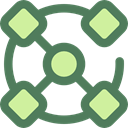 Connection, networking, Organization, Seo And Web DimGray icon