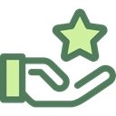 Premium, reward, Gestures, superior, star, Hand Gesture, Seo And Web DimGray icon