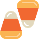 food, fall, Dessert, sweet, Cereal, Candies, autumn, Food And Restaurant, Candy Corn Tomato icon