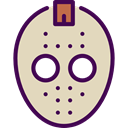Mask, halloween, horror, Terror, spooky, scary, fear, Hockey Mask Wheat icon