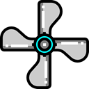 screw, Airscrew, miscellaneous, transportation, transport, propeller Black icon