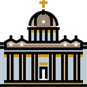 vatican, church, Catholic, landmark, italy, europe, Monuments, Architectonic Black icon