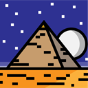 Egyptian, Pyramids, Monuments, Egypt, landscape, Desert DarkSlateBlue icon