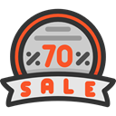 Sales, online store, Badges, Commerce And Shopping, commerce, Badge, sticker, sale DarkSlateGray icon