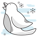 tweet, Calling, tweeting, christmas, bird Lavender icon