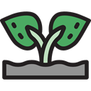 Tree, nature, gardening, Sprout, Growing Seed Black icon
