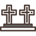christian, Monuments, Architecture And City, Dead, Christianity, death, religion, Cemetery DarkSlateGray icon