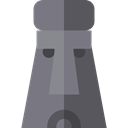 Moais, Chile, Statue, landmark, Monuments, Easter Island, Moai Gray icon