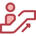 escalator, Stairs, up arrow, Tools And Utensils, Stair, Escalator Sign, Basic App Sienna icon
