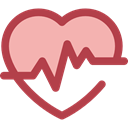 pulse, Beating, Pulse Rate, graph, Heart, medical, frequency Sienna icon