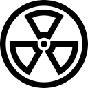 Energy, Alert, power, nuclear, Signaling, Shapes And Symbols, industry, Radioactive, radiation, signs Black icon