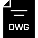 document, Extension, name, Dwg Black icon
