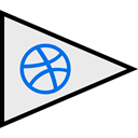 Social, flags, Logo, dribbble Lavender icon