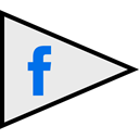 Facebook, Social, flags, Logo Lavender icon