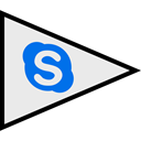 Logo, Skype, Social, flags Lavender icon