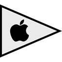 flags, Apple, Logo, Social Black icon