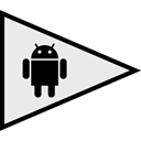 Logo, Social, Android, flags Black icon