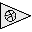 Logo, Social, flags, dribbble Lavender icon