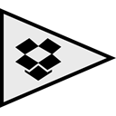 dropbox, Logo, Social, flags Black icon