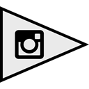 Logo, Social, flags, Instagram Black icon