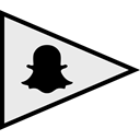 flags, Snapchat, Logo, Social Black icon