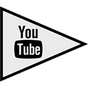 Logo, Social, youtube, flags Black icon