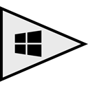flags, windows, Logo, Social Black icon
