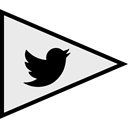 Logo, twitter, Social, flags Black icon