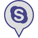 media, Logo, Skype, pin, Social Gainsboro icon