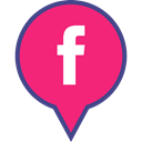 Facebook, Social, media, Logo, pin DeepPink icon