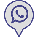 media, Logo, pin, Social, Whatsapp Gainsboro icon