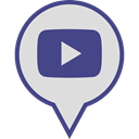 media, play, Logo, pin, Social, youtube Gainsboro icon
