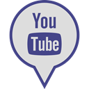 Social, youtube, media, Logo, pin Gainsboro icon