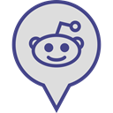 Reddit, Social, media, Logo, pin Gainsboro icon