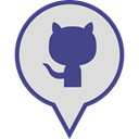 media, Logo, pin, Social, Github Gainsboro icon