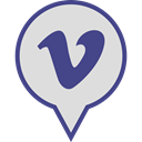 media, Logo, pin, Vimeo, Social Gainsboro icon