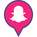 media, Logo, pin, Social, Snapchat DeepPink icon