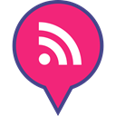 media, Logo, Rss, pin, Social DeepPink icon