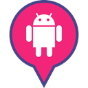 Social, Android, media, Logo, pin DeepPink icon