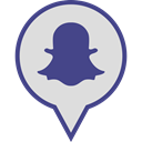 Social, Snapchat, media, Logo, pin Gainsboro icon