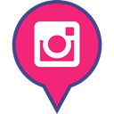 media, Logo, pin, Social, Instagram DeepPink icon