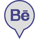 media, Behance, Logo, pin, Social Gainsboro icon