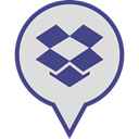 dropbox, Logo, pin, Social, media Gainsboro icon
