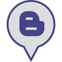 media, Logo, pin, blogger, Social Gainsboro icon