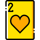 Casino, Bet, gambling, Cards, poker, Hearts, gaming Gold icon