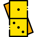 Game, gaming, Pieces, leisure, domino Gold icon