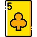 poker, gaming, Casino, Bet, Clubs, gambling, Cards Gold icon