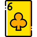 poker, gaming, Casino, Bet, Cards, Clubs, gambling Gold icon
