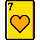 Cards, poker, gambling, Hearts, gaming, Casino, Bet Gold icon